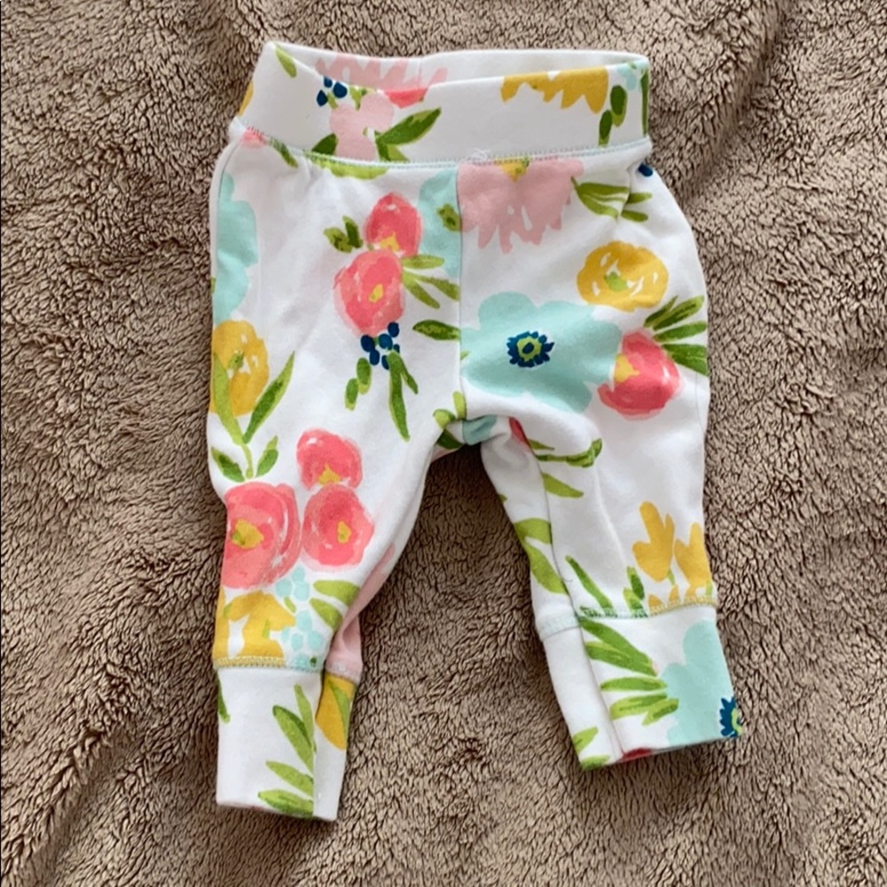 Newborn baby girl floral pants